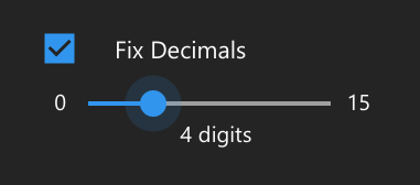 Uxtly Fixed Decimals slider input field